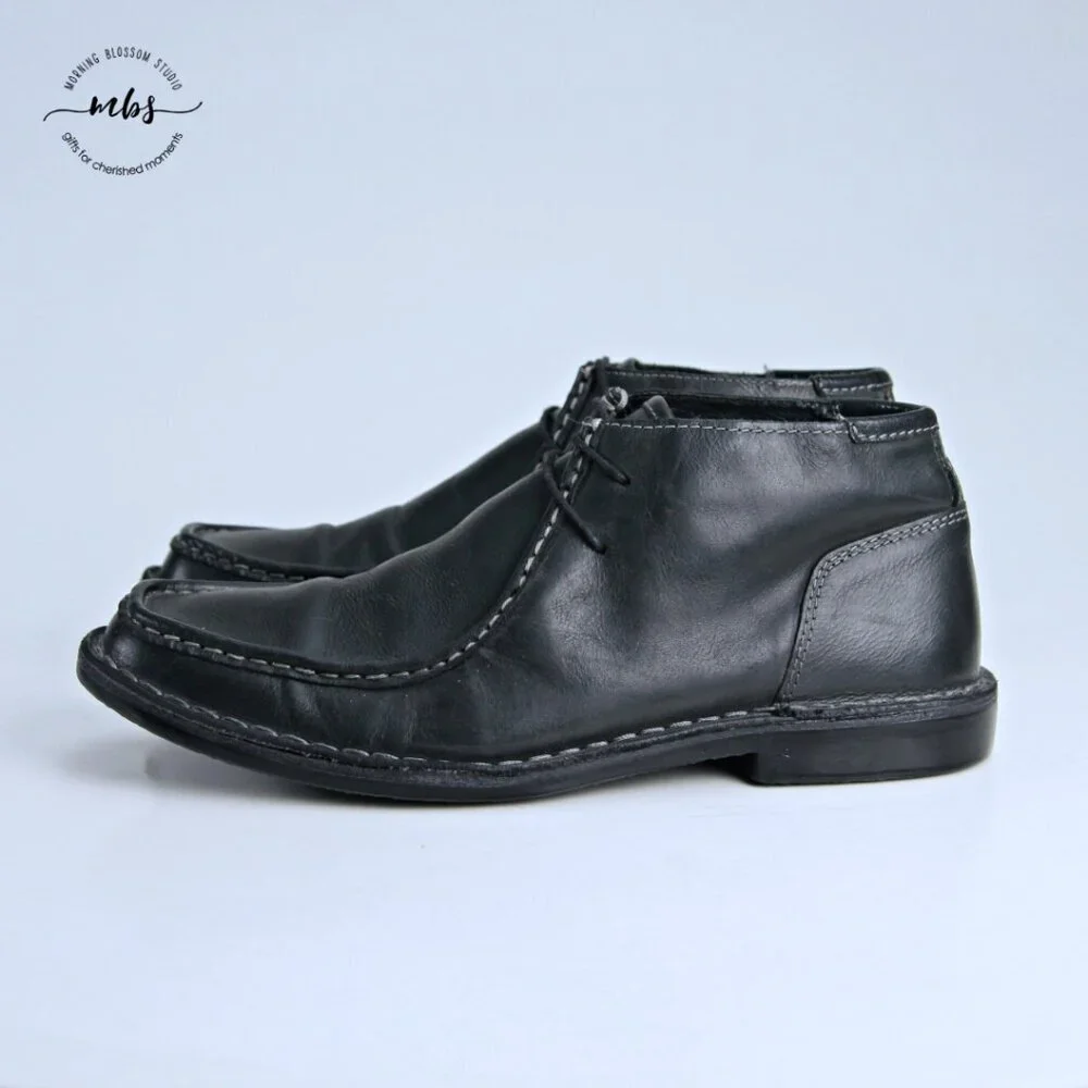 Steve Madden Handler Wallabee Boots‎ Black Men 8